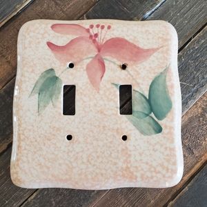 Vintage Floral Double Toggle Light Switch Plate